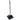 Lobby Dust Pan w/ Metal Handle Black - 1/ea