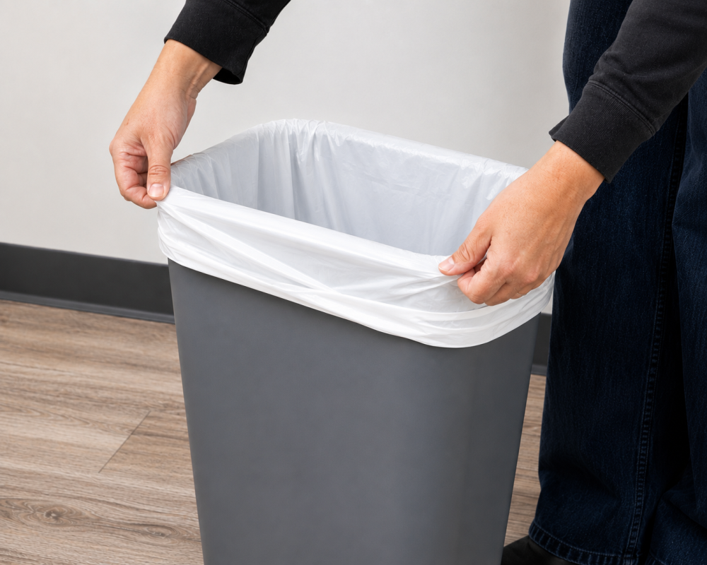 Low Density Can Liners, 12-16 gal,1.2 mil, White