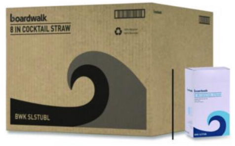 Cocktail / Stir Straws, 8", Black