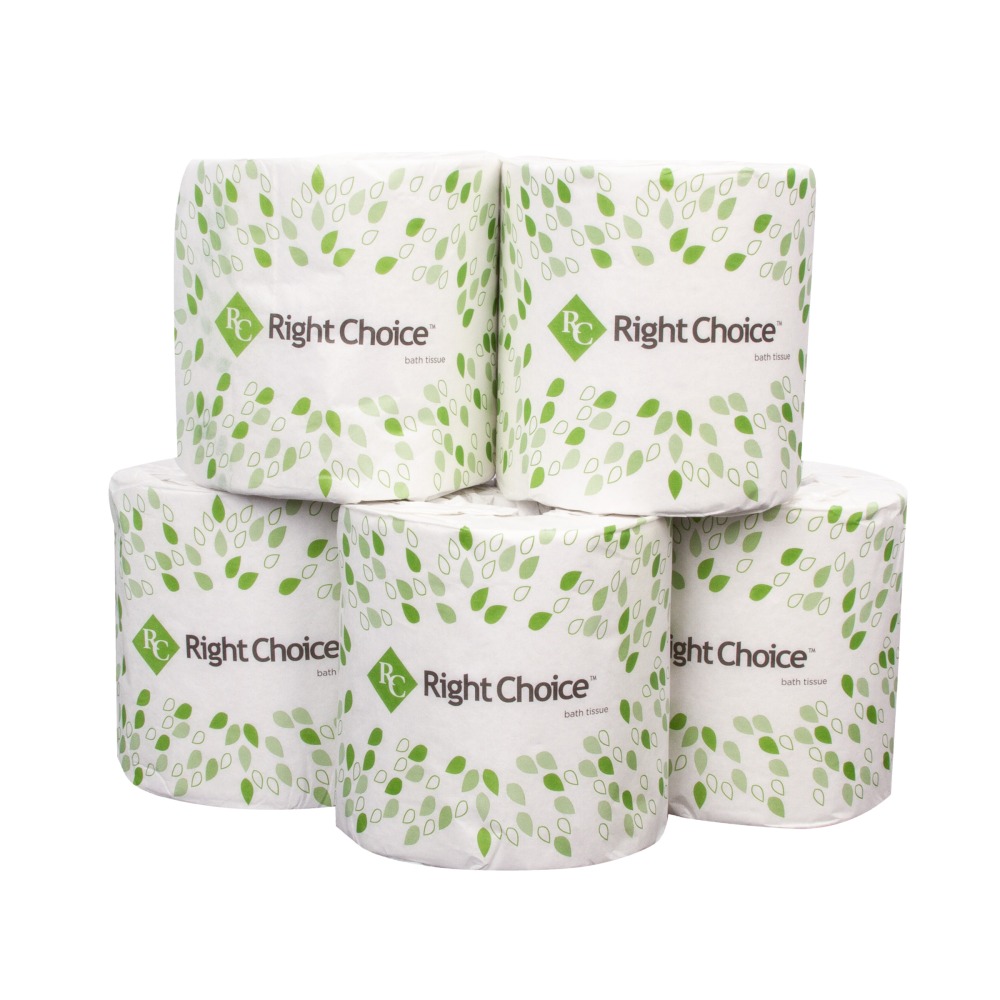 Right Choice 1-Ply Economical Toilet Tissue,