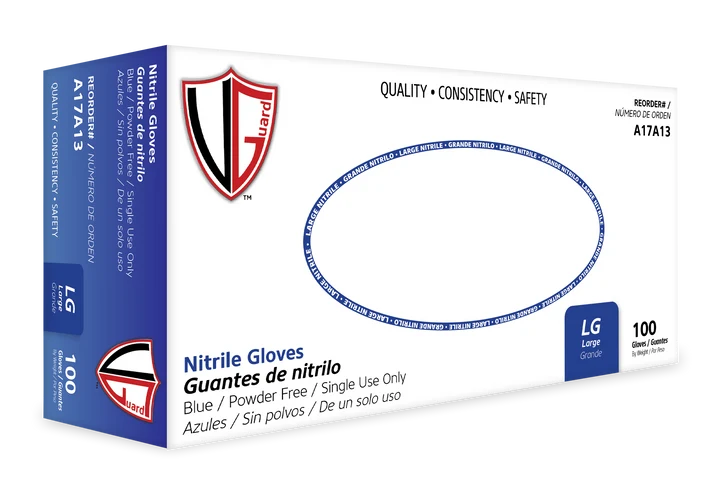 Blue Nitrile Industrial Grade, Large-5 Mil
